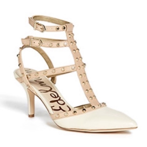 Sam Edelman Shoes - Sam Edelman Ollie Studded Ankle T-Strap Heels